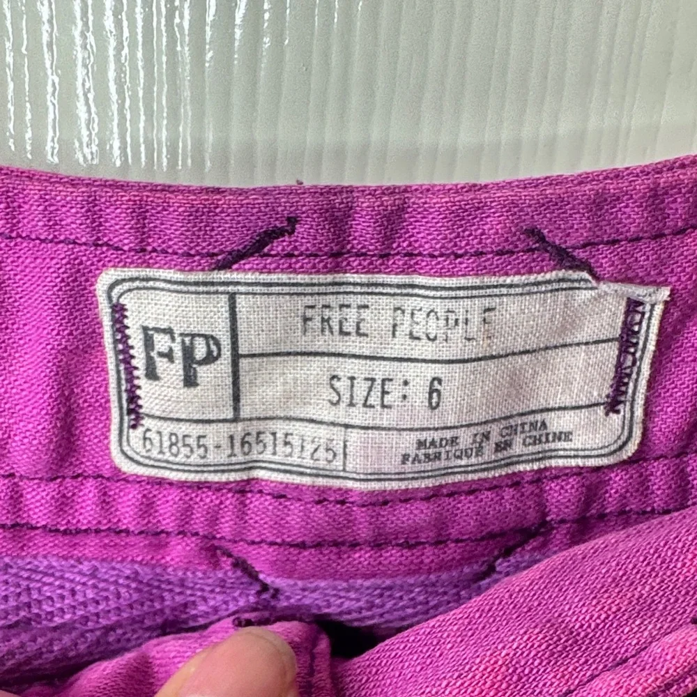 Free People Fuchsia Jean Shorts - Picture 4 of 4